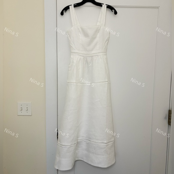 Reformation White Midi Sundress with Square Neck - Picture 3 of 6
